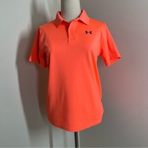 Under Armour Boy’s UA Playoff 3.0- SZ L -Coral Jacquard Golf Playoff Shirt
